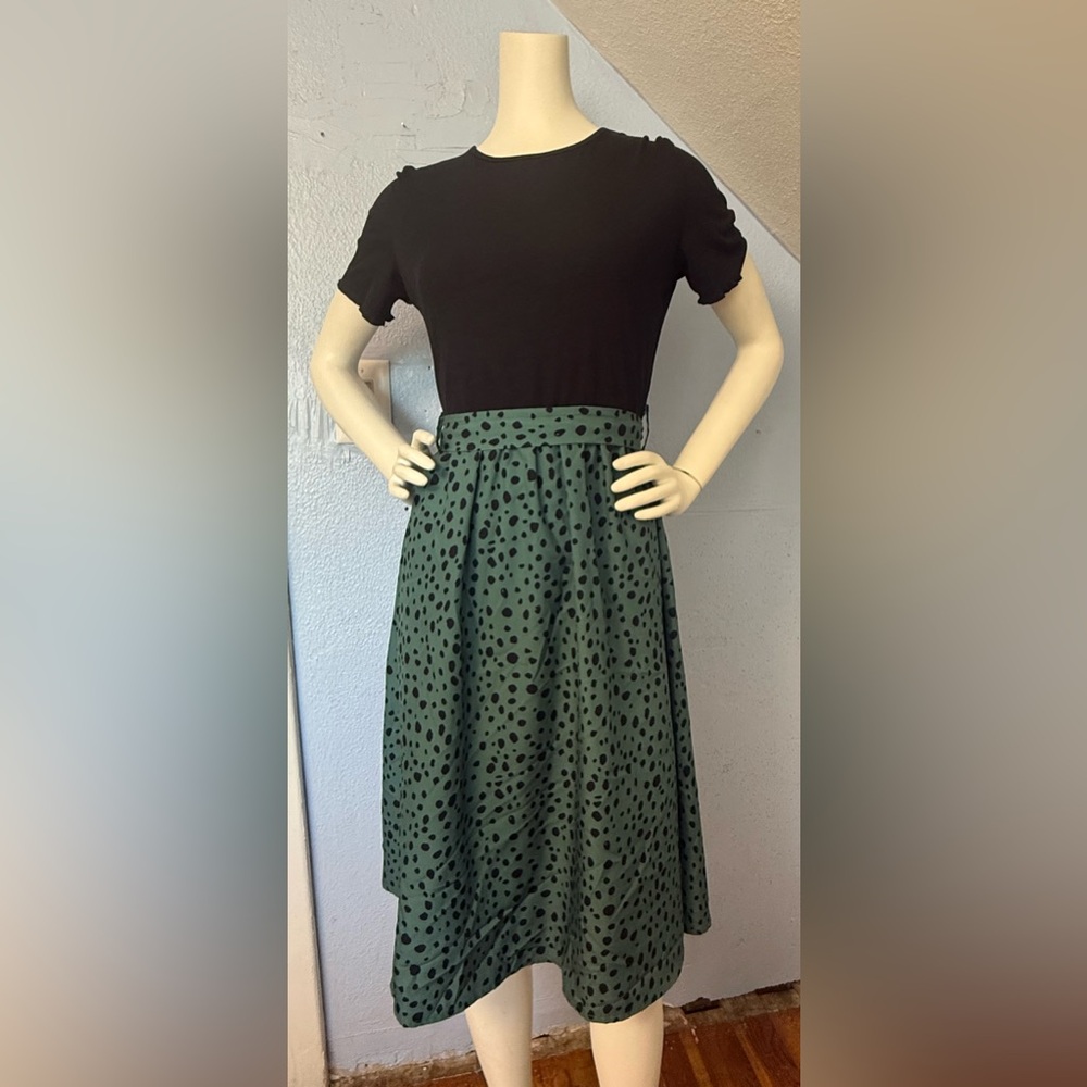 Green Spotted Dress